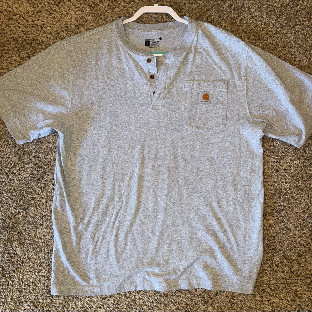 Carhartt LOOSE FIT HEAVYWEIGHT SHORT-SLEEVE POCKET HENLEY T-SHIRT